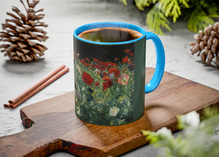 A Study of Poppies for Carnation, Lily, Lily, Rose by John Singer Sargent Colorful Mugs (11oz, 15oz)