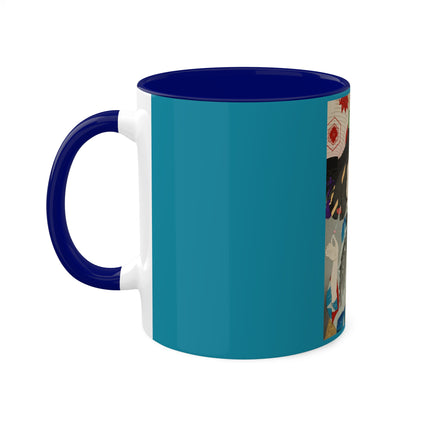 Looking Observant; The Appearance of a Kyoto Waitress of the Meiji Era by Tsukioka Yoshitoshi Colorful Mugs, 11oz