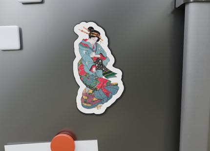 Beauties in a Spring Storm by Keisai Eisen Die-Cut Magnets (5 Sizes)