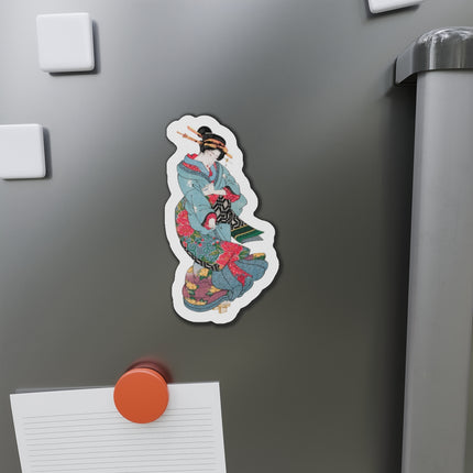 Beauties in a Spring Storm by Keisai Eisen Die-Cut Magnets (5 Sizes)