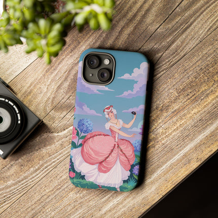 🎭🌸 The Lady Of The Secret Masquerade Phone Case – Art Deco Garden Fantasy