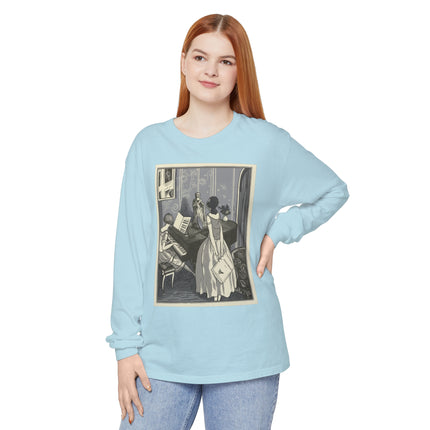 Piano et chant by Fernand Siméon Garment-dyed Long Sleeve T-Shirt