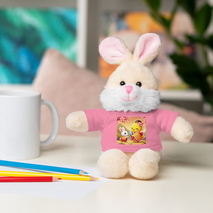 Whimsical Springtime Exchange Stuffed Animals with Tee
