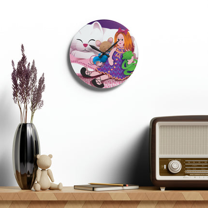 Joy of Friendship Acrylic Wall Clock, Round and Square