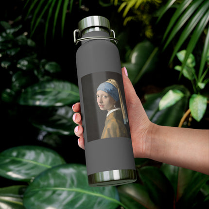 Girl with a Pearl Earring by Johannes Vermeer Copper Vacuum Insulated Bottle, 22oz