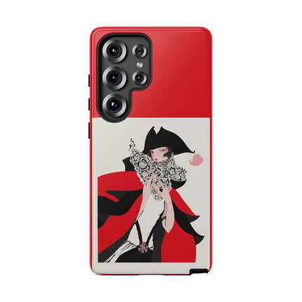 Crimson Masquerade Phone Case – Dramatic Grace & Bold Elegance