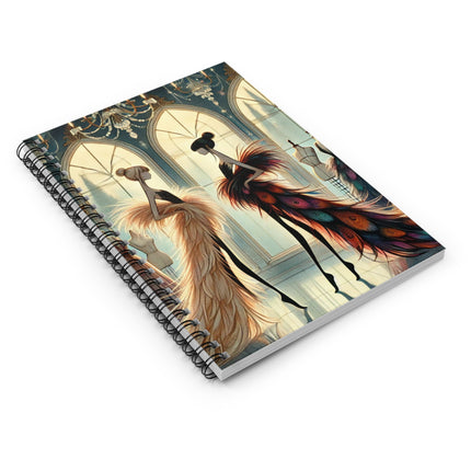 Couture & Wings Spiral Notebook - Ruled Line