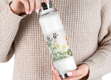 Aquilegia Flower by Tanigami Kônan Copper Vacuum Insulated Bottle, 22oz