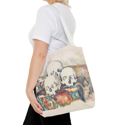 The Three Skulls by Paul Cézanne Tote Bag (AOP)
