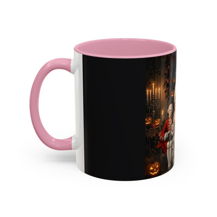 🌙🎃 The Moonlit Pumpkin Parlor Colorful Mug – Elegant Halloween Charm
