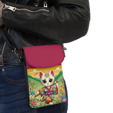 Samurai Kitten Small Cell Phone Wallet