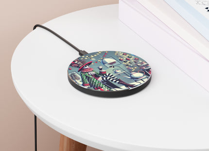 Whimsical Christmas Tea Party Wireless Charger