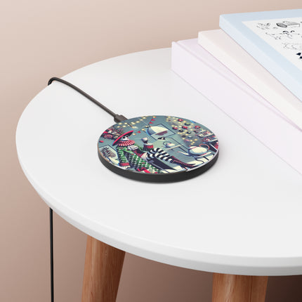Whimsical Christmas Tea Party Wireless Charger