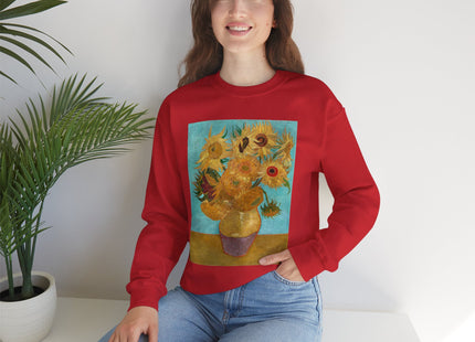 Vase with Twelve Sunflowers by Vincent Van Gogh Heavy Blend™ Crewneck Sweatshirt