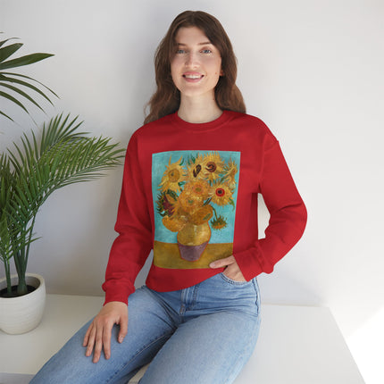 Vase with Twelve Sunflowers by Vincent Van Gogh Heavy Blend™ Crewneck Sweatshirt