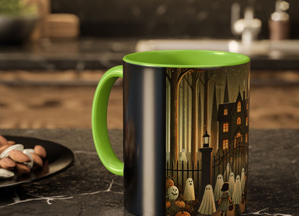 Ghostly Welcome – A Halloween Night Colorful Mugs (11oz, 15oz)