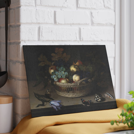 Still Life by Balthasar Van der Ast Glass Cutting Board