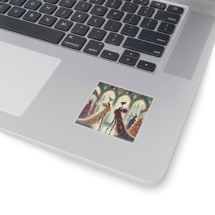 🧚👗 Couture & Wings Kiss-Cut Sticker – Fairy Fashion & Enchanted Glamour