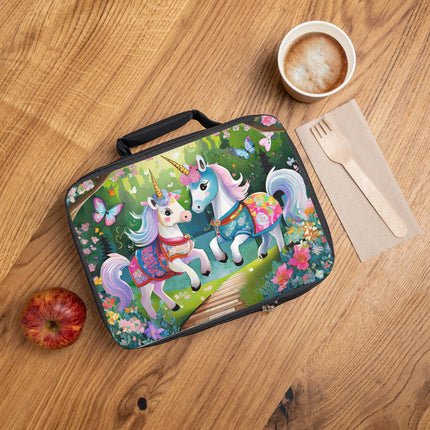Baby Unicorns and Fluttering Butterflies Lunch Bag