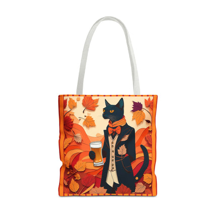 Siamese Cat at an Autumn Harvest Fair Tote Bag (AOP)