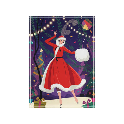 🎄❄️ The Christmas Snowball Dance Acrylic Art Block – Whimsical Holiday Fashion Fantasy