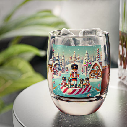 Nutcracker Candy-Striped Adventure Whiskey Glass