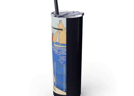 Costume de Yacht by George Barbier Skinny Tumbler with Straw, 20oz