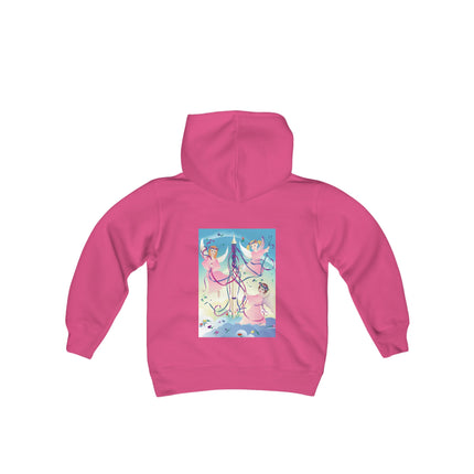 Angelic Revelry Youth Hooded Sweatshirt – A Celebration of Joy & Celestial Wonder