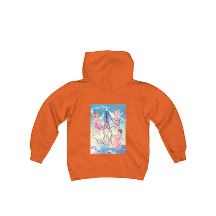 Angelic Revelry Youth Hooded Sweatshirt – A Celebration of Joy & Celestial Wonder