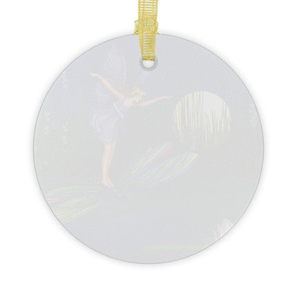 Fairy on a Dragonfly by Ida Rentoul Outhwaite Glass Ornament