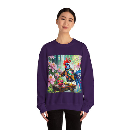 Cyberpunk Rooster Unisex Heavy Blend™ Crewneck Sweatshirt