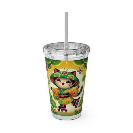 Firefly Dance on Wheels Sunsplash Tumbler with Straw, 16oz