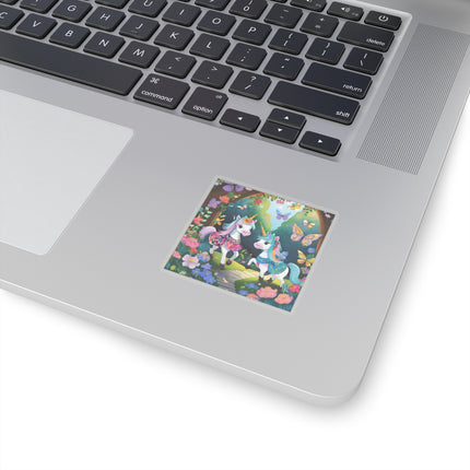Baby Unicorns and Fluttering Butterflies Kiss-Cut Stickers (4 Sizes)