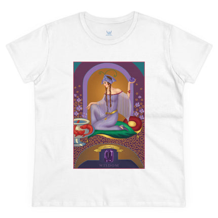 February & Amethyst (from the Gem Series) by Sofia Chiostri Women's Midweight Cotton Tee