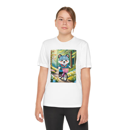Furry Cyclist Youth Competitor Tee – Woodland Adventure & Playful Charm