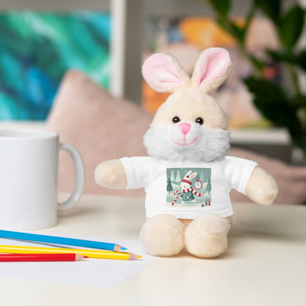 Candy Cane Timekeeper Bunny Stuffed Animals with Tee