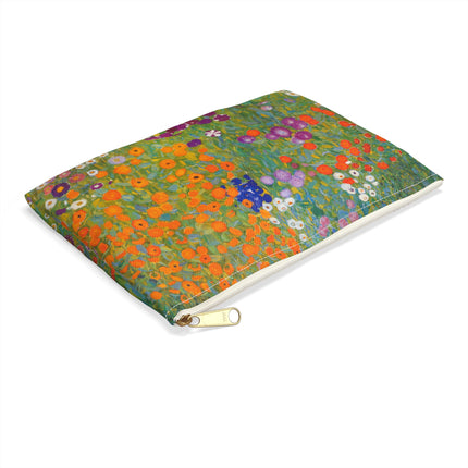 Cottage Garden Accessory Pouch – Gustav Klimt Floral Art Bag