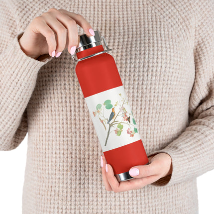 Orange-Headed Ground Thrush by Shaikh Zain al–Din Copper Vacuum Insulated Bottle, 22oz