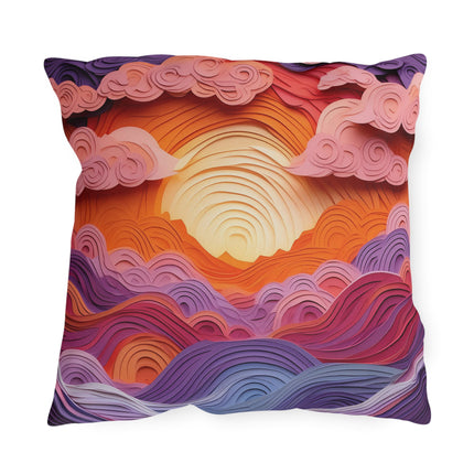 Dramatic Sunset Sky Outdoor Pillows