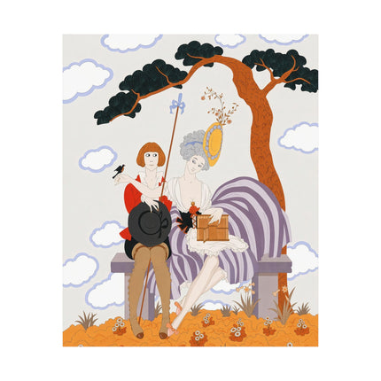 🐦🌸 The Bird Is Quickly Tamed Matte Vertical Poster – George Barbier Art Deco Garden Whimsy