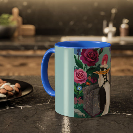 The Lady Of The Garden Tea Colorful Mugs – Art Deco Floral Elegance