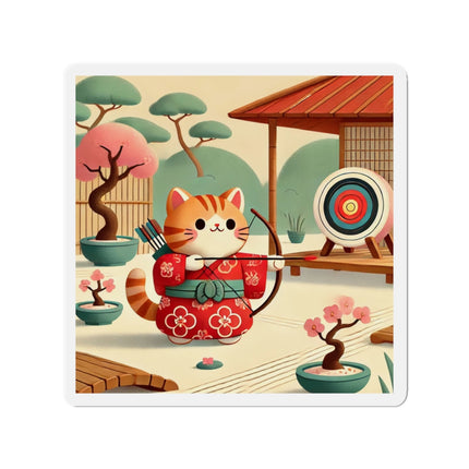 Archer Kitten in the Zen Garden Die-Cut Magnets (5 Sizes)