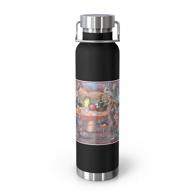 A Fairy's Whimsical Tea Party Copper Vacuum Insulated Bottle, 22 oz