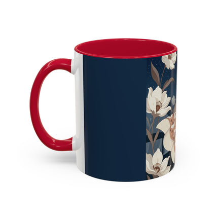 🌸✨ The Midnight Magnolia Masquerade Colorful Mug – Art Deco Nocturne