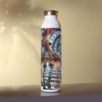 Halloween Witch Through the Mirror Slim Water Bottle