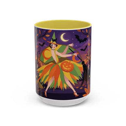 🎃🧙 The Witch Of Jack-O'-Lantern Hollow Colorful Mug – Whimsical Halloween Charm