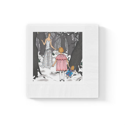 Fairy Tale Elegance White Coined Napkins