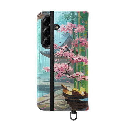 🌸✨ Cyberpunk Geisha Flip Case – Neon Elegance & Futuristic Grace