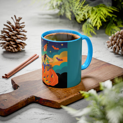🌙🎃 The Witch Of Crescent Moon Pumpkin Colorful Mug – Colorful Halloween Charm