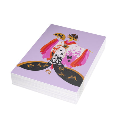 🦋🌸 The Lady Of The Butterfly Kimono Postcard Bundles – Art Deco Fashion Fantasy